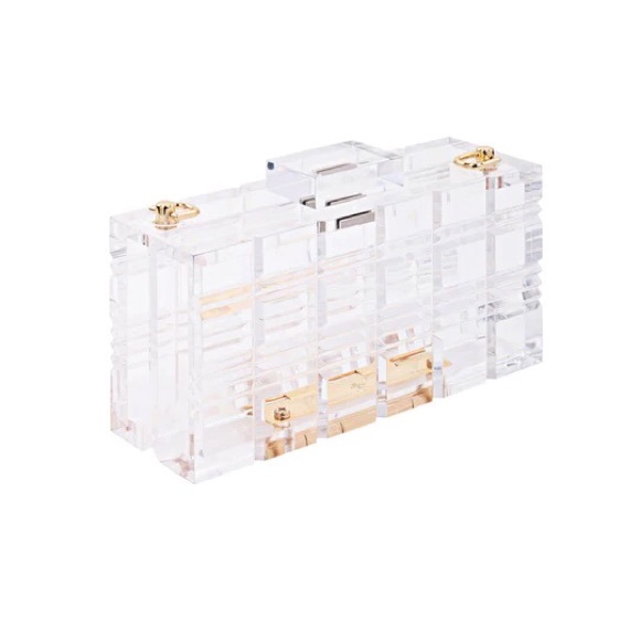 Acrylic clutch with chain - Picture 1 of 7